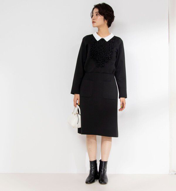 NOLLEY'S「《セットアップ対応》《手洗い可能》ニットミニスカート」|台形|