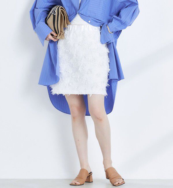 NOLLEY'S「【KIRYU】フェザーカットジャガードビスチェ兼ミニスカート」|スカート|