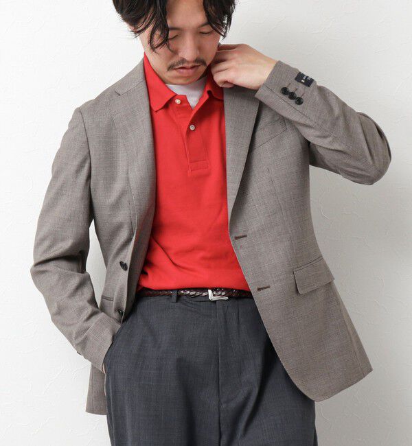 NOLLEY'S goodman「《ビジカジ対応》IMPORT FABRIC JACKET 25SS」|テーラードジャケット|ベージュ系その他