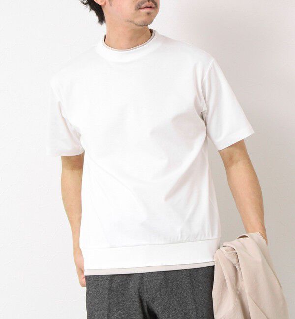 NOLLEY'S goodman「《接触冷感》スーピマコットン ダブルカラーTee 25SS」|Tシャツ・カットソー|ホワイト
