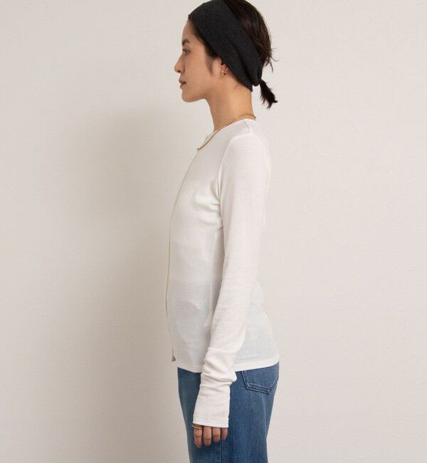 NOLLEY'S「【MAQWEL/マクウェル】リブクルーネックカーディガン」|カーディガン|