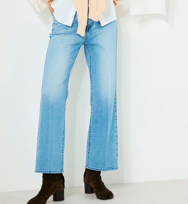 Rie Miller「【RM denim】センタープレスハイウエストパンツ」|デニム|