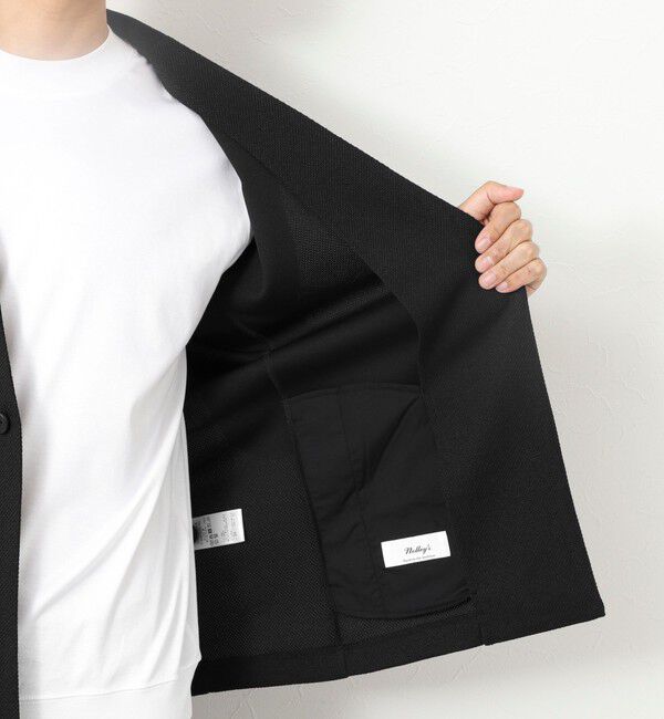 NOLLEY'S goodman「《ビジカジ/セットアップ対応》【尾州】先染めウォッシャブルノーカラーカーディガンジャケット 25AW」|ノーカラージャケット|