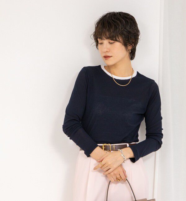 NOLLEY'S sophi「シアー配色トリミングロンT」|Tシャツ・カットソー|