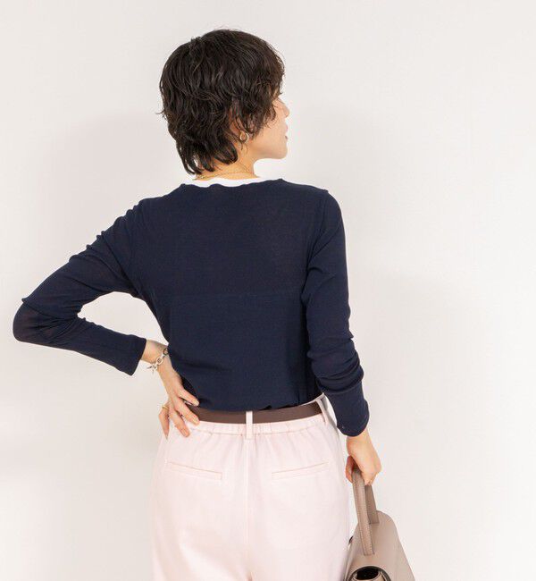 NOLLEY'S sophi「シアー配色トリミングロンT」|Tシャツ・カットソー|