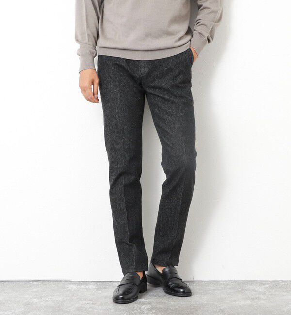 NOLLEY'S goodman「12ozムラ糸ストレッチデニムスリムフィットPT 25AW」|デニム|ブラック
