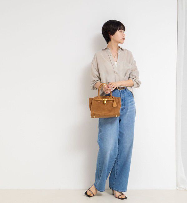 NOLLEY'S「《セットアップ対応》ウォッシャブルシルキーキュプラドレープシャツ」|シャツ・ブラウス|