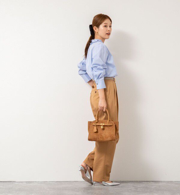 NOLLEY'S「Vネックタックギャザーパーツブラウス」|シャツ・ブラウス|