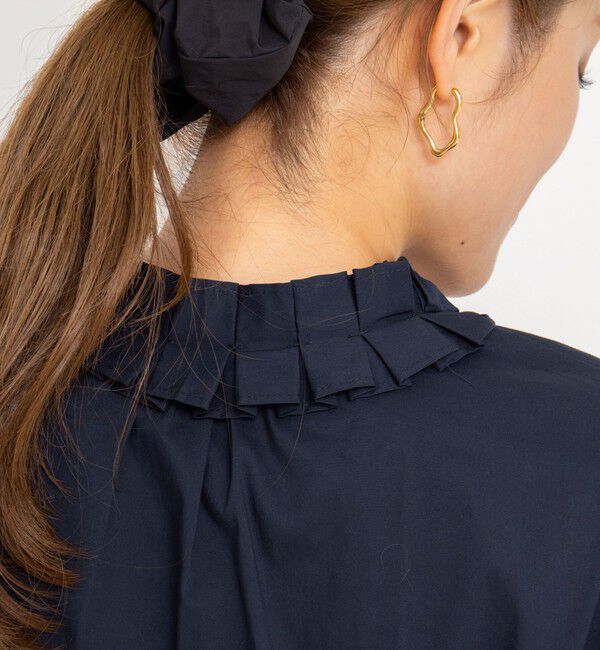 NOLLEY'S「Vネックタックギャザーパーツブラウス」|シャツ・ブラウス|