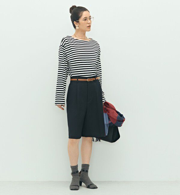 NOLLEY'S「《セットアップ対応》ウォッシャブルウール調ストレッチハーフパンツ」|その他|