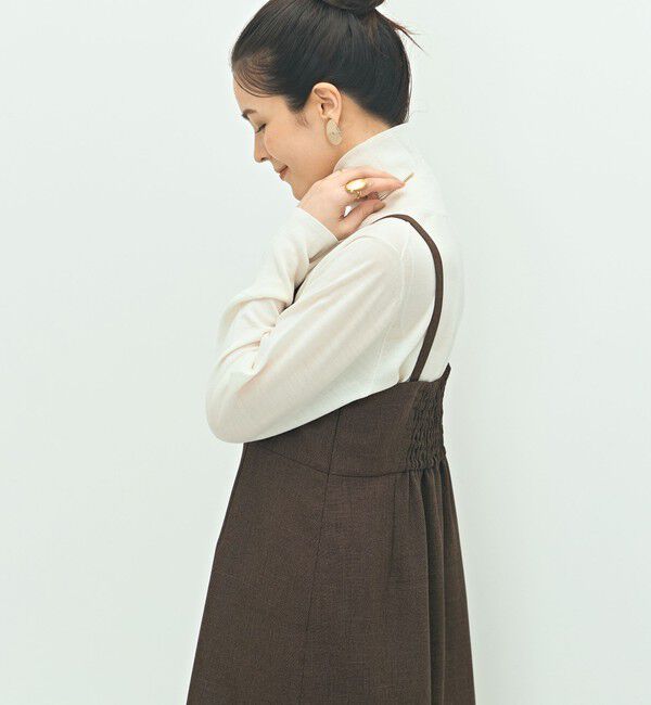 NOLLEY'S「ウォッシャブルウール調ストレッチキャミワンピース」|ワンピース|