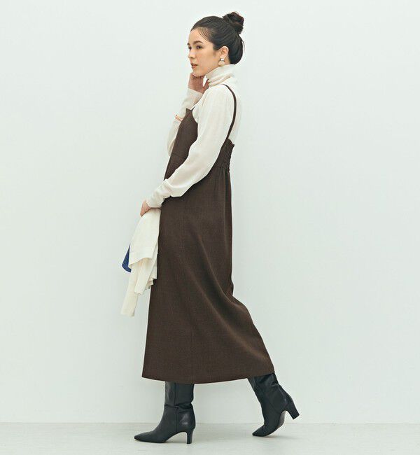 NOLLEY'S「ウォッシャブルウール調ストレッチキャミワンピース」|ワンピース|