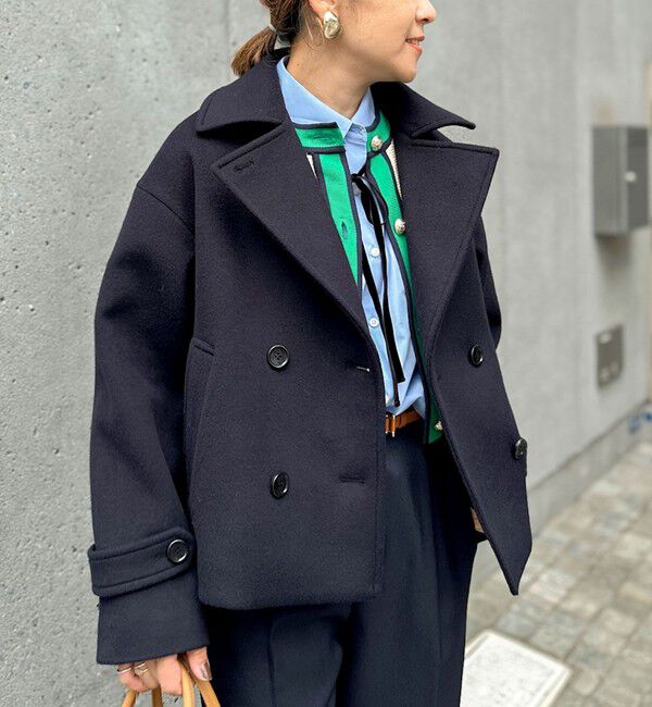 NOLLEY'S「ウールカシミヤダブルブレストコート」|ピーコート|