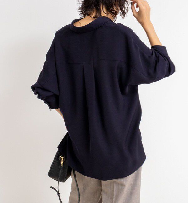 NOLLEY'S sophi「《morisachiシリーズとセットアップ対応》ウォッシャブルダブルサテンスキッパーブラウス」|シャツ・ブラウス|