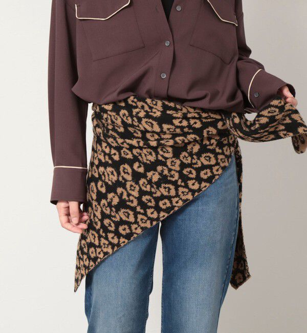 NOLLEY'S「トライアングルレオパード柄ストール」|ストール|