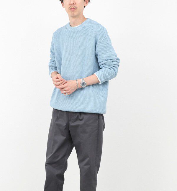 NOLLEY'S goodman「《2点セット》ウォッシャブル/抗菌加工 片畦7Gプルオーバー(ロンT付) 25AW」|ニット・セーター|