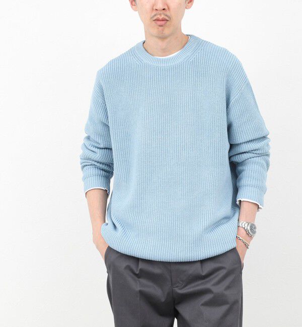 NOLLEY'S goodman「《2点セット》ウォッシャブル/抗菌加工 片畦7Gプルオーバー(ロンT付) 25AW」|ニット・セーター|