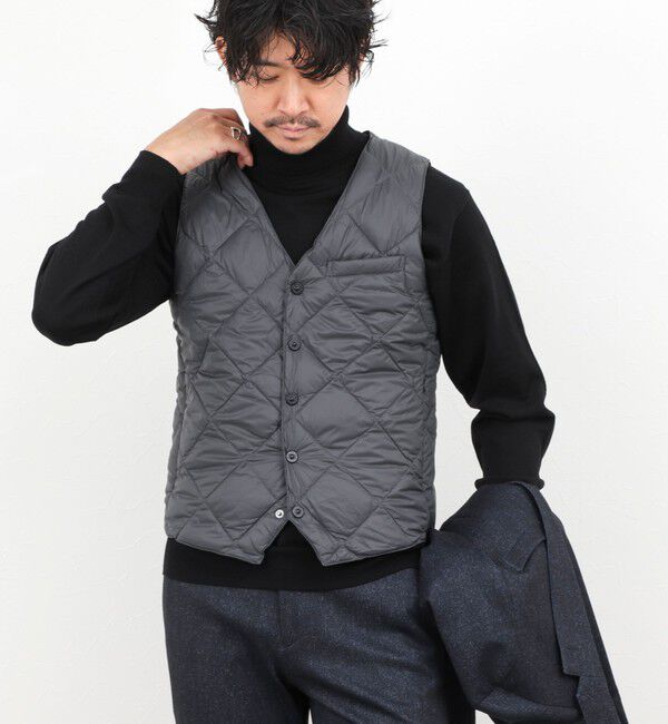 NOLLEY'S goodman「【TAION/タイオン】SINGLE SNAP BUTTON DOWN GILET 25AW」|ダウンベスト・ベスト|
