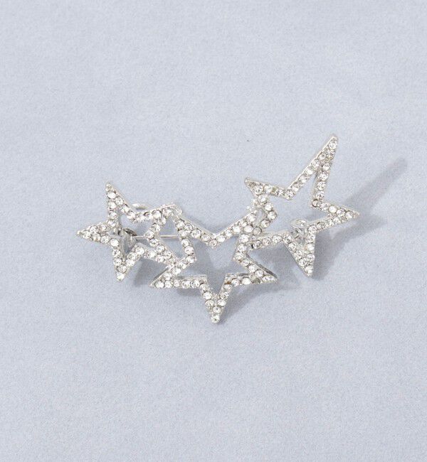 grace grace「【grace grace/グラスグラス】3スターパヴェブローチ」|ブローチ・コサージュ|