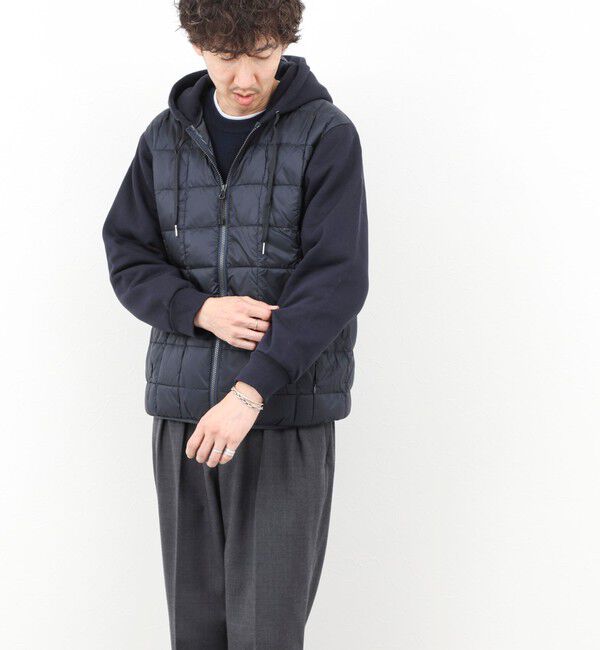 NOLLEY'S goodman「【TAION/タイオン】W-ZIP DOWN HOODIE with SWEATS SLEEVE 25AW」|ダウン|