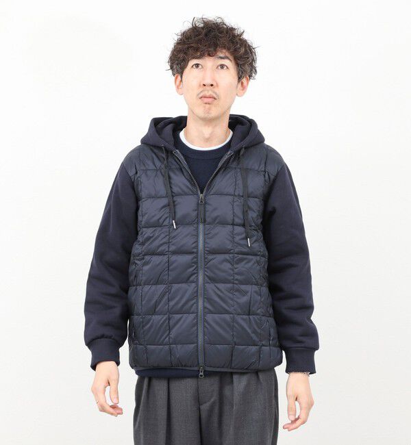NOLLEY'S goodman「【TAION/タイオン】W-ZIP DOWN HOODIE with SWEATS SLEEVE 25AW」|ダウン|