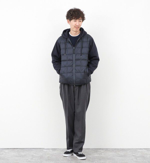 NOLLEY'S goodman「【TAION/タイオン】W-ZIP DOWN HOODIE with SWEATS SLEEVE 25AW」|ダウン|