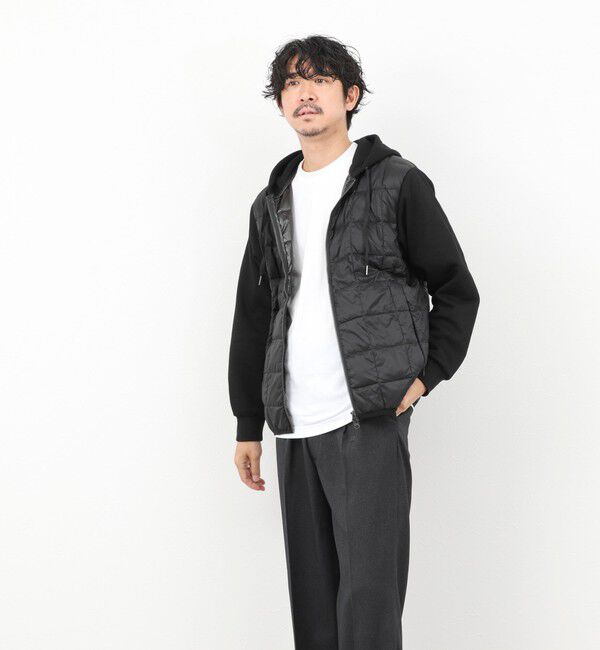 NOLLEY'S goodman「【TAION/タイオン】W-ZIP DOWN HOODIE with SWEATS SLEEVE 25AW」|ダウン|
