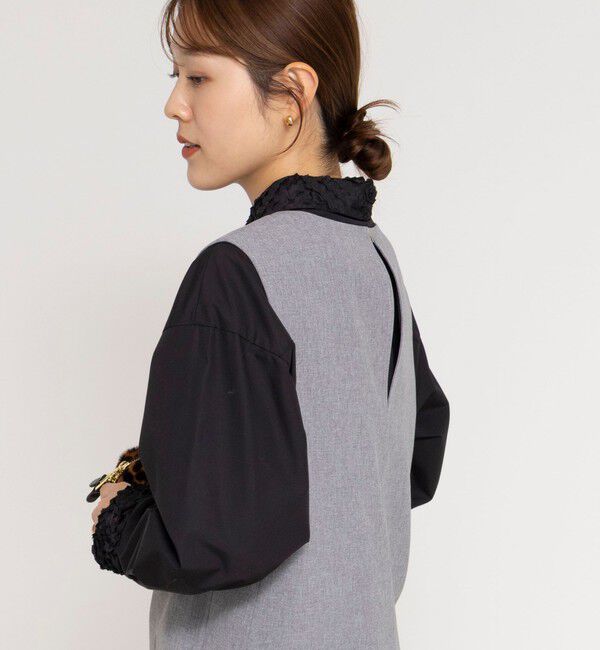 NOLLEY'S「ウォッシャブル3Dレース襟2WAYシャツ」|シャツ・ブラウス|