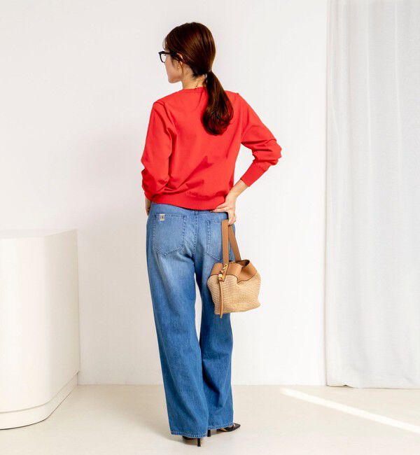 NOLLEY'S「《手洗い可能》コットンテックスクルーネックカーディガン」|カーディガン|