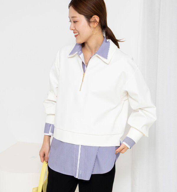 NOLLEY'S「ウォッシャブルダンボール襟付きプルオーバー」|スウェット・ジャージ|