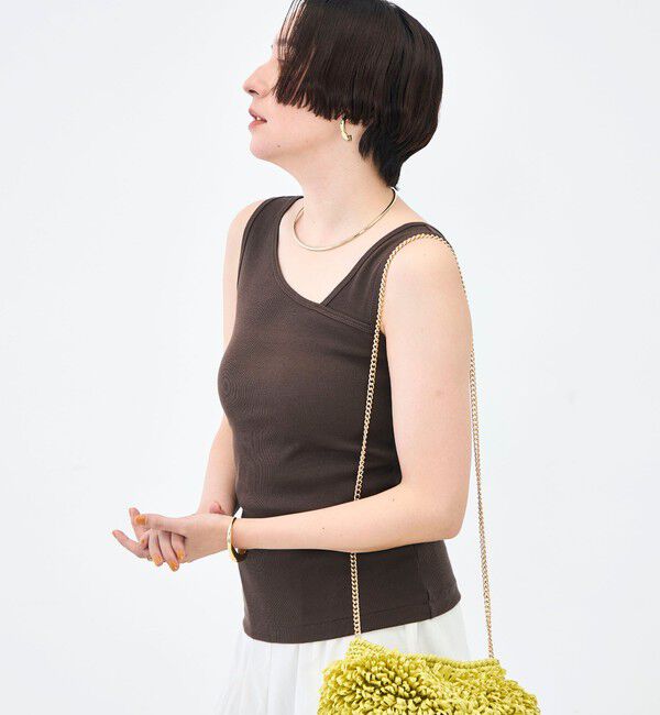 NOLLEY'S「ウォッシャブルプレミアムテレコアシメ2WAYタンク」|タンクトップ|