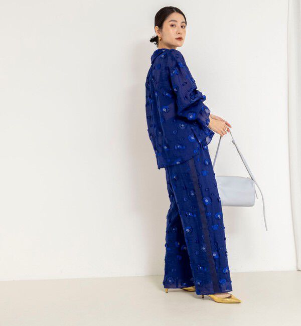 NOLLEY'S「《セットアップ対応》【KIRYU】 MIXウォッシャブルフラワー柄ジャガードパンツ」|その他|