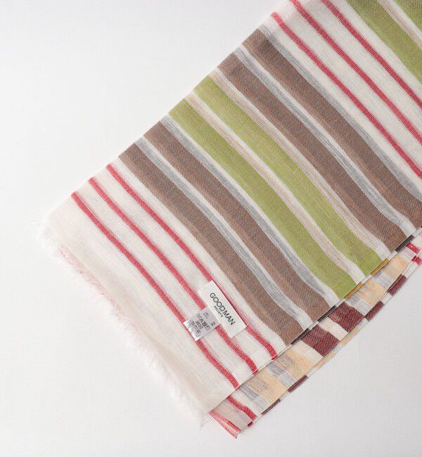 NOLLEY'S goodman「マルチボーダーストール50」|ストール|グリーン系1