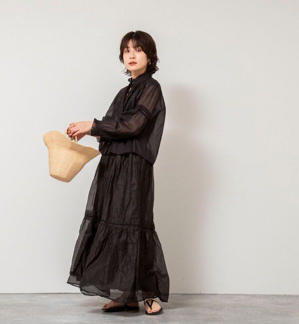 NOLLEY'S sophi「【MARILYN MOON】sheer starched cotton lace frilled ブラウス」|シャツ・ブラウス|