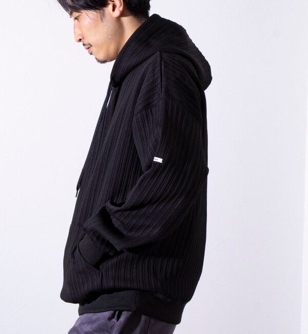 GLOSTER「【GLOSTER/グロスター】ストライプ キルティング  プルオーバーパーカー フーディ 」|パーカー|