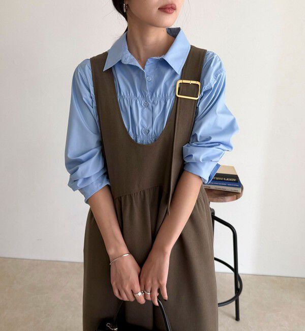 fredy emue「ウール調ジャンスカ」|ワンピース|