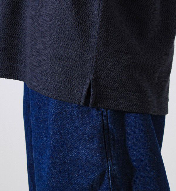 GLOSTER「【シリーズ累計人気】【ジャケットのインナーにおすすめ】ふくれジャガードロンT」|Tシャツ・カットソー|