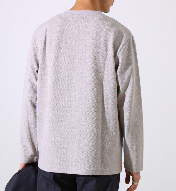 GLOSTER「【シリーズ累計人気】【ジャケットのインナーにおすすめ】ふくれジャガードロンT」|Tシャツ・カットソー|