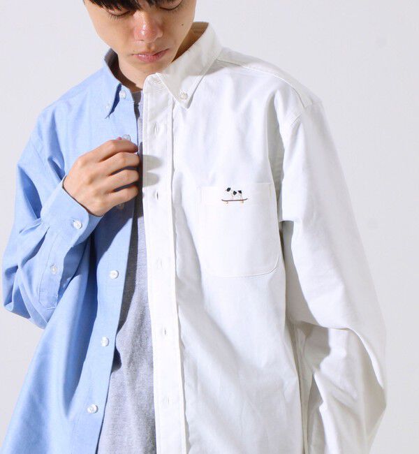 GLOSTER「【定番&times;遊び心】フレブル刺繍BDシャツ 無地/クレイジーパターン」|シャツ・ブラウス|