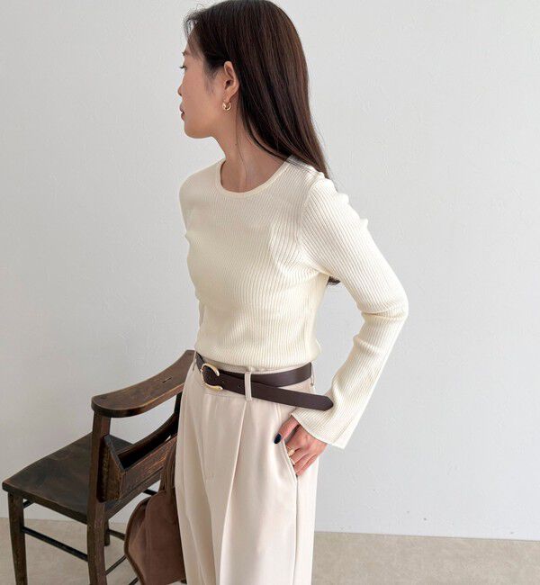 fredy emue「袖スリットリブニットプルオーバー」|ニット・セーター|