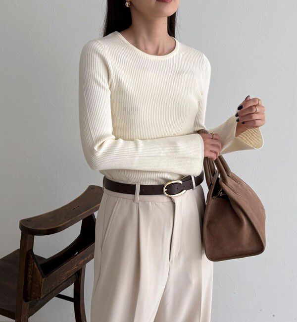 fredy emue「袖スリットリブニットプルオーバー」|ニット・セーター|