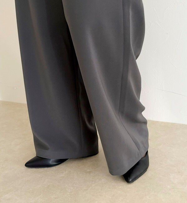 fredy emue「【リピーター続出！/高身長サイズあり】とろみWarmストレートイージーパンツ」|チノ|