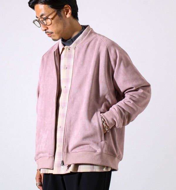 GLOSTER「【秋の新定番】フェイクスエードMA-1ジップブルゾン」|ブルゾン・スタジャン|