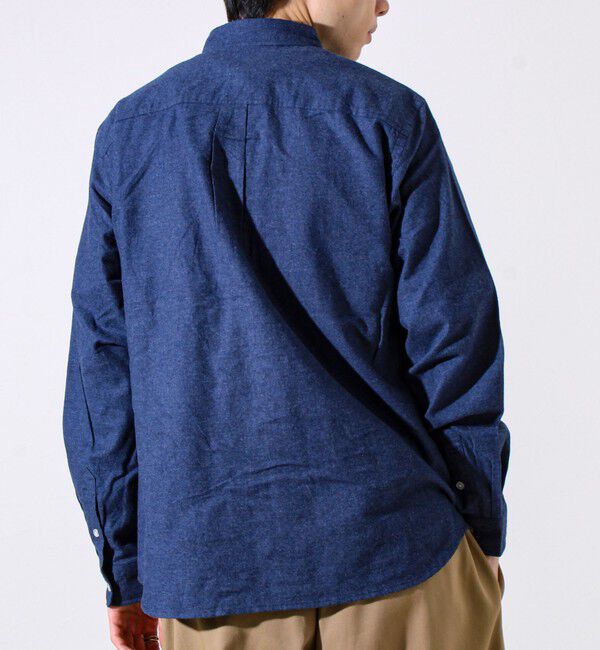 GLOSTER「【定番フレブルシリーズ】フレンチブルドッグ刺繍 ボタンダウンネルシャツ」|シャツ・ブラウス|