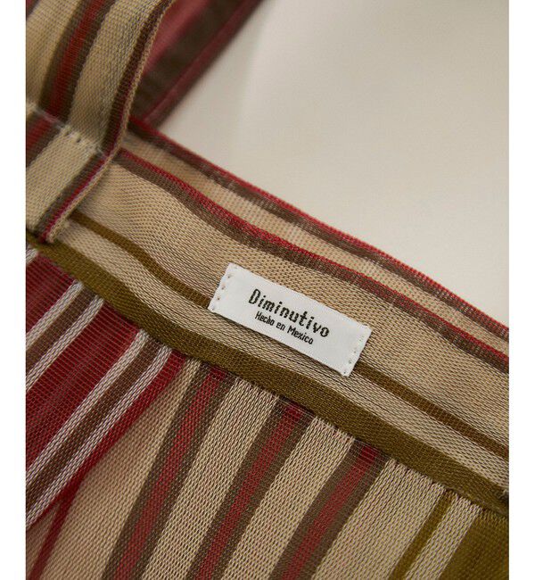 SALON adam et rope'「【Diminutivo（ディミヌティーボ）】メッシュトートバッグ ストライプ大」|トートバッグ|