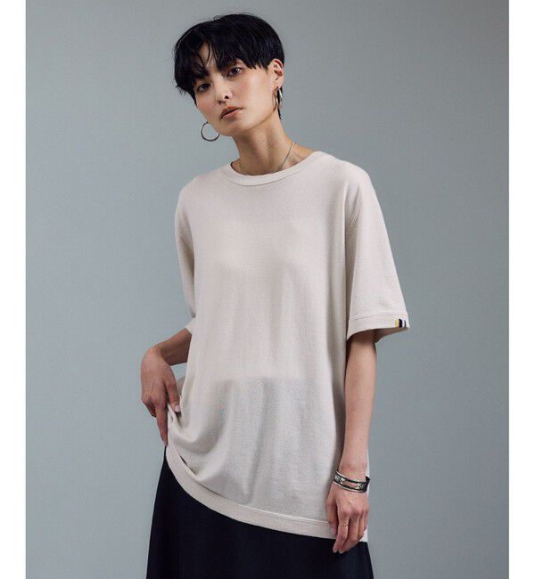 SALON adam et rope'「【extreme cashmere（エクストリーム・カシミア）】james」|ニット・セーター|ライトグレー(08)