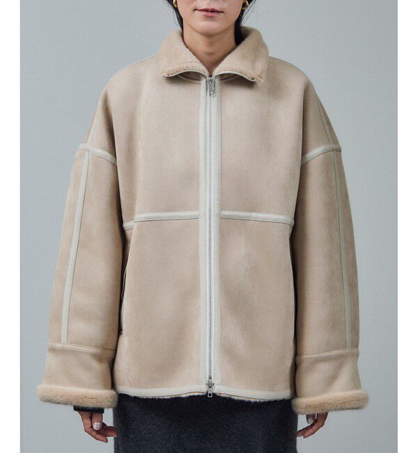 SALON adam et rope'「【WEB限定】フェイクムートンショートコート」|その他|