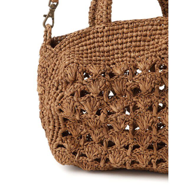 SALON adam et rope'「【African Square（アフリカンスクエアー）】2WAYラフィアポシェット」|ショルダー・メッセンジャー|