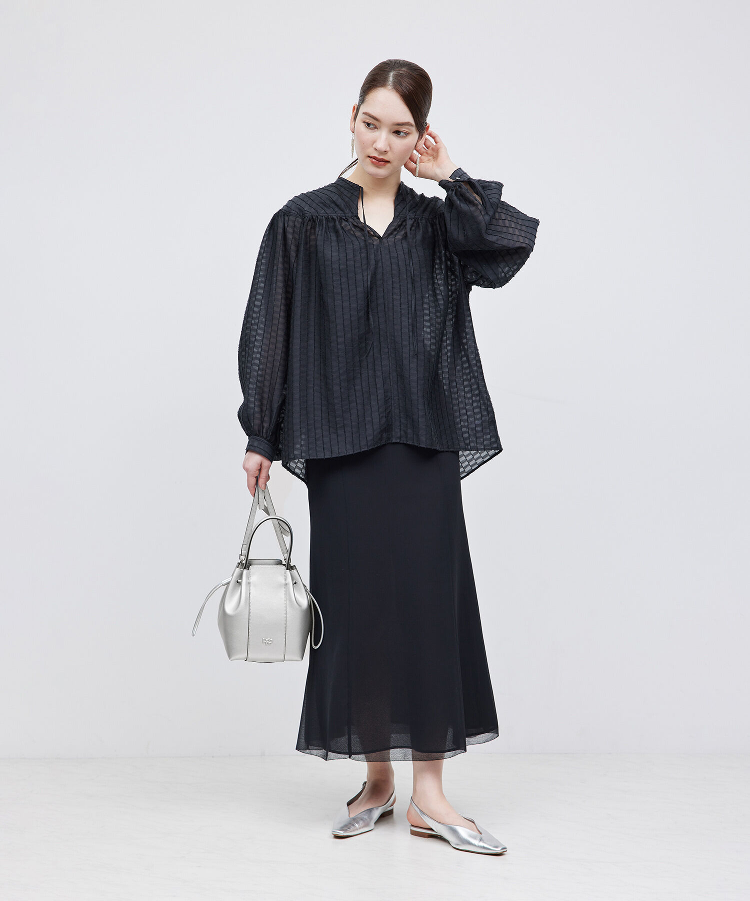 ROPE「【WEB限定】RPロゴ スプリットレザードロストミドルバッグ」|ハンドバッグ|