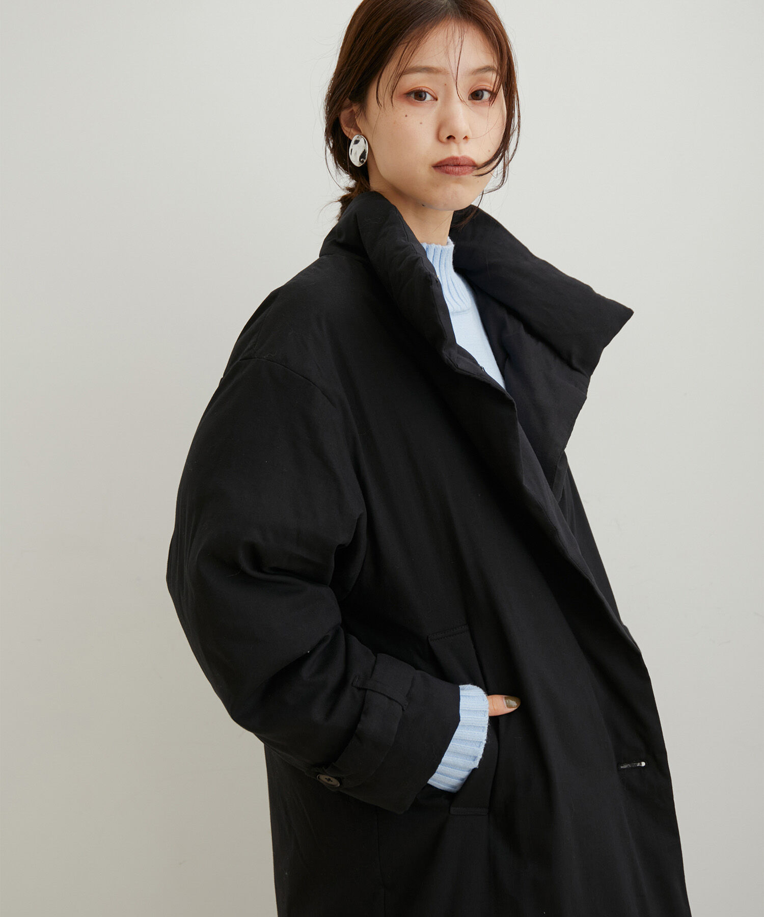 VIS「【保温機能綿】スタンドカラーパデットコート」|その他|